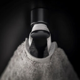 Cosmic Towel Hook, Robe Hook, Coat Hook,  Black, Hidden Fixings, Anti-Corrosion, 5Kg Resistance, Micra Collection - thumbnail 2