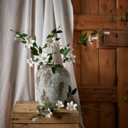 Hill Interiors White Florida Clematis Faux Plant - thumbnail 3