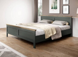 Arte Evora 31 Eu King Size Bed Frame W1710mm H890mm D2110mm - Green & Oak Lefkas, Stylish Two-Tone Bed - thumbnail 3
