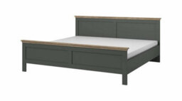 Arte Evora 31 Eu King Size Bed Frame W1710mm H890mm D2110mm - Green & Oak Lefkas, Stylish Two-Tone Bed - thumbnail 1