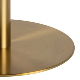Wyld Haus Meadowbloom White Marble Round Coffee Table With Brushed Brass Base - thumbnail 4