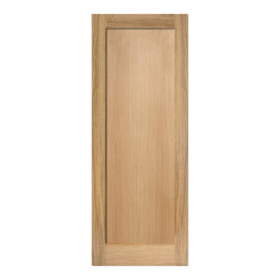 Lpd Unglazed Classic Light Brown White Oak Veneer Internal Oak & Particleboard Fire Door, (H)1981mm (W)862mm (T)44mm