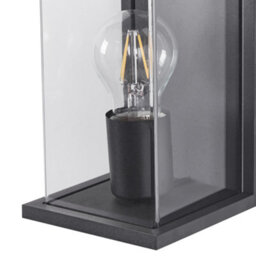 Beliani Outdoor Wall Light Black Matte Aluminium Modern Industrial Sconce W12 X D13 X H26Cm - thumbnail 4