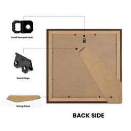 Ak Frames Walnut 5X5 Frame With 3.5X3.5 Mount And Perspex Front - thumbnail 3