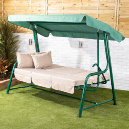 Alfresia Turin Reclining Swing Seat With Taupe Luxury Cushions - thumbnail 3