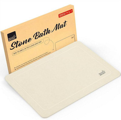 Stone Bath Mat 60X39Cm Quick-Dry Diatomaceous Earth Bathroom Mat With Non-Slip Surface Anti-Mould & Antibacterial - image 1