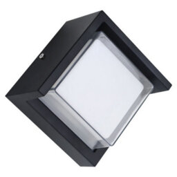 Long Life Lamps Company 12W Outdoor Modern Square Black Led Wall Light Opal Diffuser 6500K Zlc364B - thumbnail 3