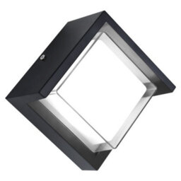 Long Life Lamps Company 12W Outdoor Modern Square Black Led Wall Light Opal Diffuser 6500K Zlc364B - thumbnail 1