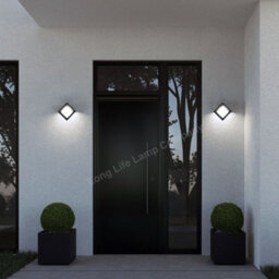 Long Life Lamps Company 12W Outdoor Modern Square Black Led Wall Light Opal Diffuser 6500K Zlc364B - thumbnail 7