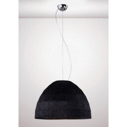 Luminosa Lighting Luminosa Domo Pendant 3 Light E27 Polished Chrome/black Fabric Shade - thumbnail 2