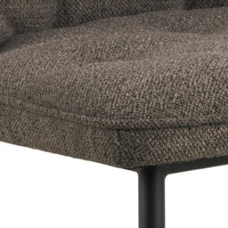 Wyld Haus Belfast Brown Ceramic Dining Table With Black Steel Base And 4 Taupe Fabric Chairs - thumbnail 8