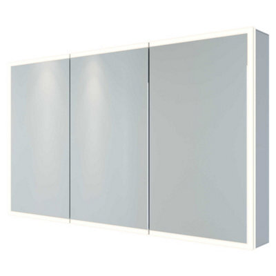 RAK Ceramics Rak Pisces 1200X700mm Rectangular Silvery White Led Illuminated Mirror Cabinet With Ir Sensor - image 1