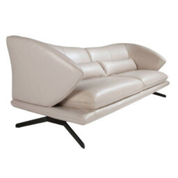 Angel Cerda Elegant Taupe Grey 2-Seater Sofa In Premium Leather - thumbnail 6