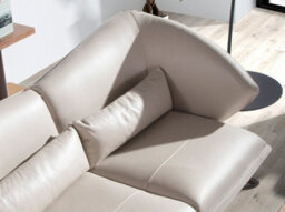 Angel Cerda Elegant Taupe Grey 2-Seater Sofa In Premium Leather - thumbnail 4