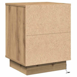 Berkfield Modern Bedside Cabinet With Led Lights Artisan Oak 39X34,5X50 Cm - thumbnail 8