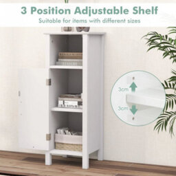 Freestanding Narrow Bathroom Storage Organizer Bathroom Floor Cabinet - thumbnail 3