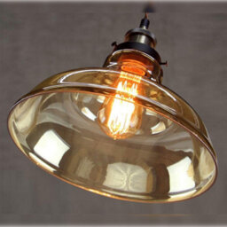 Long Life Lamps Company Vintage Glass Bowl Pendant Light Shade Smoked Antique Brass M0083 - thumbnail 4