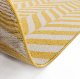 Furniturebox Uk Chevron Yellow & Cream Rug 160X230 - thumbnail 7