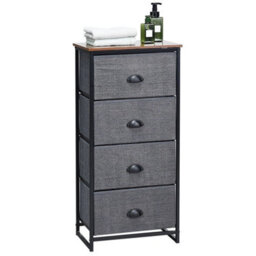 Chest Of Drawers With 4 Drawers Home Metal Frame Storage Organiser Unit - thumbnail 1