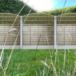 Premier Garden Supplies Premier Florence Wooden Trellis Panel 6Ft X 1.5Ft (3 Pack) Vertical Slatted Decorative Arched Fence Privacy Topper Climbing Plants - thumbnail 5