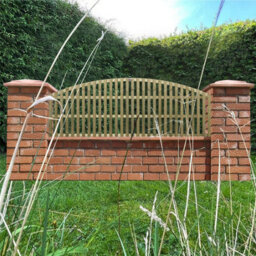 Premier Garden Supplies Premier Florence Wooden Trellis Panel 6Ft X 1.5Ft (3 Pack) Vertical Slatted Decorative Arched Fence Privacy Topper Climbing Plants - thumbnail 7