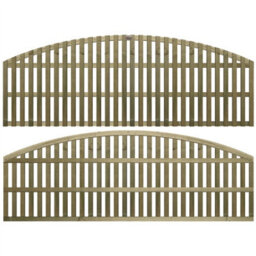Premier Garden Supplies Premier Florence Wooden Trellis Panel 6Ft X 1.5Ft (3 Pack) Vertical Slatted Decorative Arched Fence Privacy Topper Climbing Plants - thumbnail 8