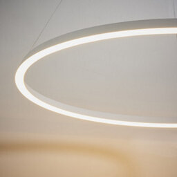 Luminosa Lighting Luminosa Staten Single Pendant Light Matt White Paint, White Silicone - thumbnail 4