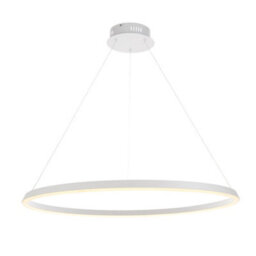 Luminosa Lighting Luminosa Staten Single Pendant Light Matt White Paint, White Silicone - thumbnail 1