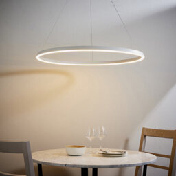 Luminosa Lighting Luminosa Staten Single Pendant Light Matt White Paint, White Silicone - thumbnail 2