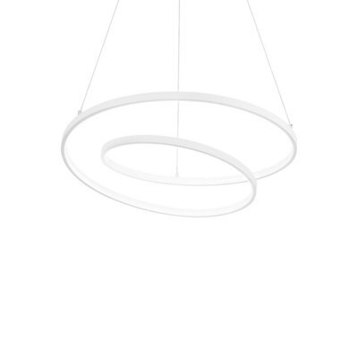 Ideal Lux Oz Dimmable Swirl Integrated Led Pendant Ceiling Light White, 3000K