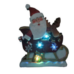 SecureFix Direct Light Up Santa Sleigh Christmas Decoration (Xmas Led Lights Festive Figurine Ornament) - thumbnail 4