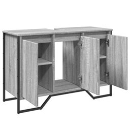 Berkfield Bathroom Sink Cabinet Grey Sonoma 91X35X60 Cm Engineered Wood - thumbnail 8