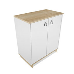 Decorotika Nuanse Door Cabinet Accent Chest White And Sapphire-Oak - thumbnail 6