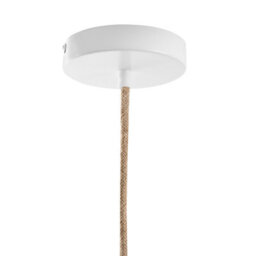Beliani Cloud Pendant Lamp - Handwoven Natural Rattan Shade, Soft Warm Glow, Boho Kids Bedroom Ceiling Light, Large W33 X D13 X H180Cm - thumbnail 7