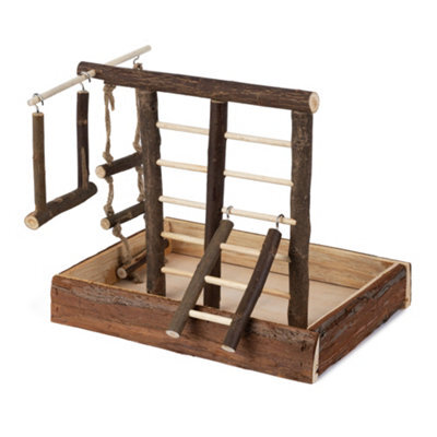 Petlicity Wooden Bird Playground Gym With Swing And Ladder - image 1