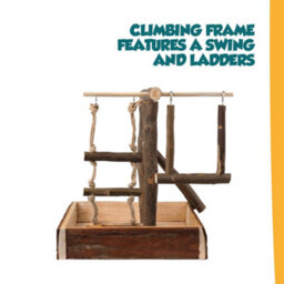 Petlicity Wooden Bird Playground Gym With Swing And Ladder - thumbnail 5