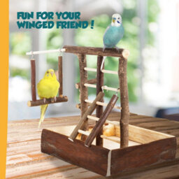 Petlicity Wooden Bird Playground Gym With Swing And Ladder - thumbnail 7