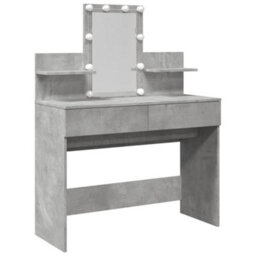Walplus Dressing Table With Led Concrete Grey 100X40X130 Cm - thumbnail 2