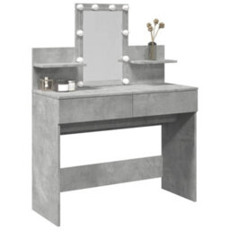Walplus Dressing Table With Led Concrete Grey 100X40X130 Cm - thumbnail 4