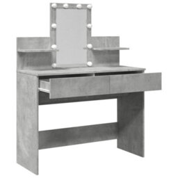 Walplus Dressing Table With Led Concrete Grey 100X40X130 Cm - thumbnail 9