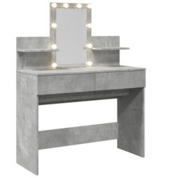 Walplus Dressing Table With Led Concrete Grey 100X40X130 Cm - thumbnail 8