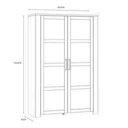 Furniture To Go Bohol Display Cabinet Inc. 2X Led Lights In Riviera Oak/white - thumbnail 9