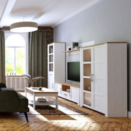 Furniture To Go Bohol Display Cabinet Inc. 2X Led Lights In Riviera Oak/white - thumbnail 7
