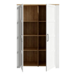 Furniture To Go Bohol Display Cabinet Inc. 2X Led Lights In Riviera Oak/white - thumbnail 4