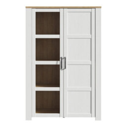 Furniture To Go Bohol Display Cabinet Inc. 2X Led Lights In Riviera Oak/white - thumbnail 2