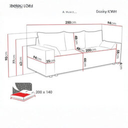 Sofa Bed With Storage  Wooden Legs Polyurethane Foam Wave Springs Upholstered Living Room Sofa Blue - thumbnail 7