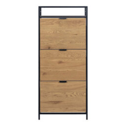 Wyld Haus Taipei Black And Oak 3-Drawer Shoe Cabinet - thumbnail 3