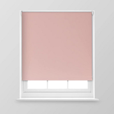 A.unique Home Premium Trimmable Thermal Blackout Roller Window Blind - 4Ft - Pink - 120Cm (W) X 170Cm (L) - image 1