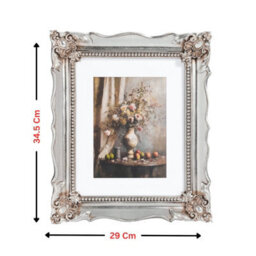 Maison Des Cadeaux Victorian Ornate Photo Frame (8X10, Silver) - thumbnail 5