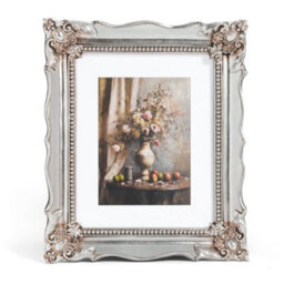Maison Des Cadeaux Victorian Ornate Photo Frame (8X10, Silver)